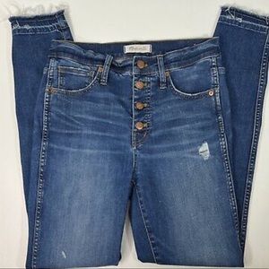 madewell 10in high rise button front